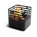 CUBE Feuerkorb schwarz