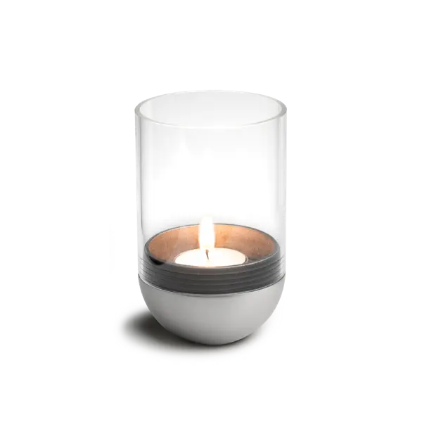 GRAVITY CANDLE Windlicht silber