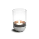 GRAVITY CANDLE Windlicht silber
